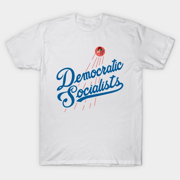 LA Democratic Socialists White T-Shirt by radsquare